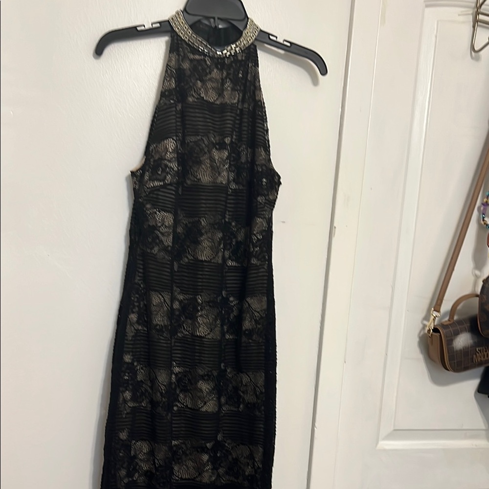 Black Sheath Halter Dress for Cocktail Nights